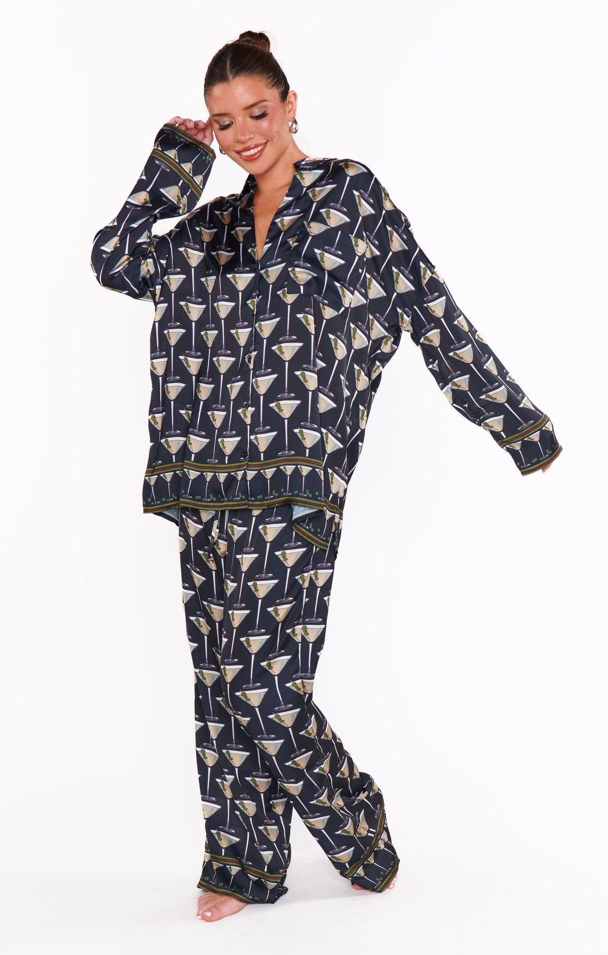 Overslept PJ Set ~ Dirty Martini Silky