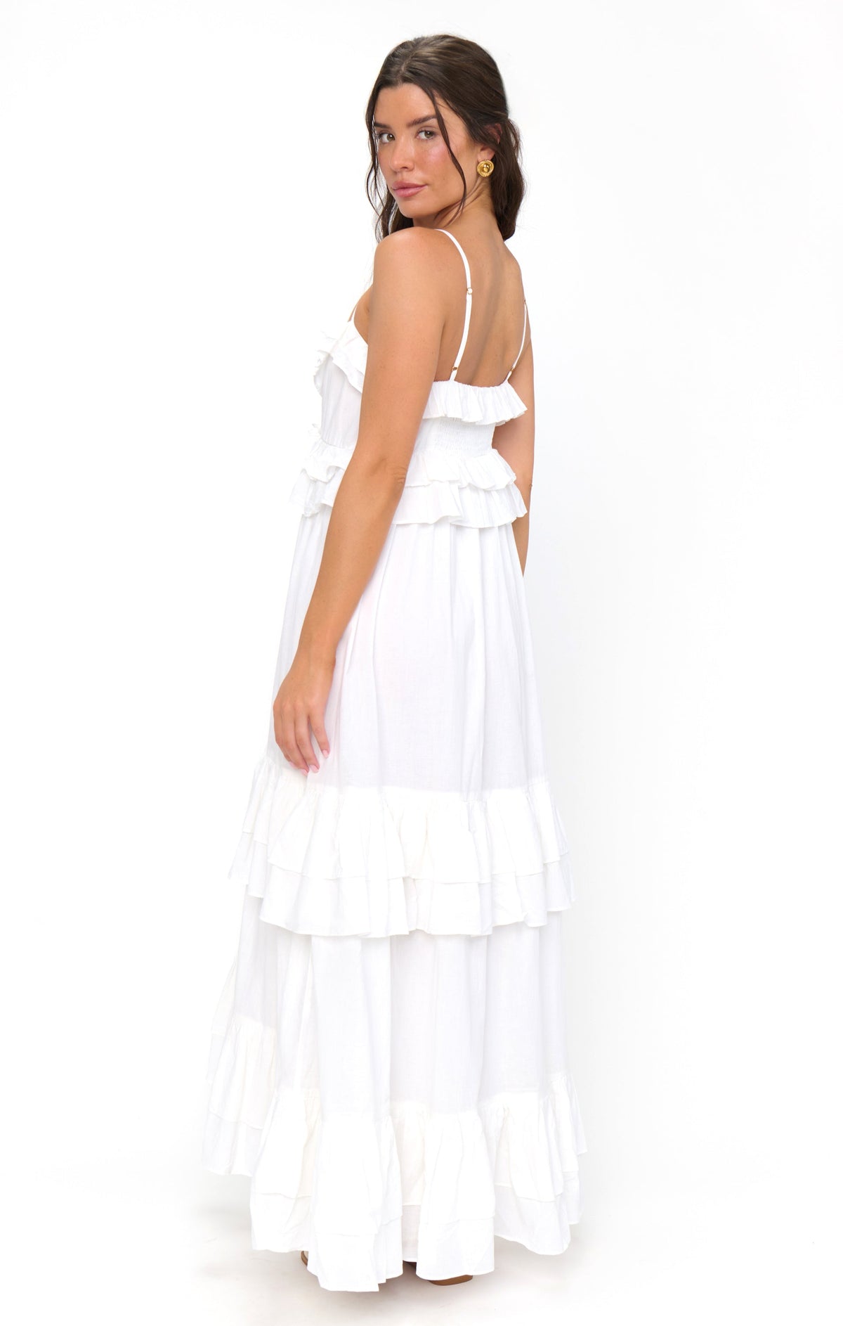 Freya Maxi Dress ~ White Voile