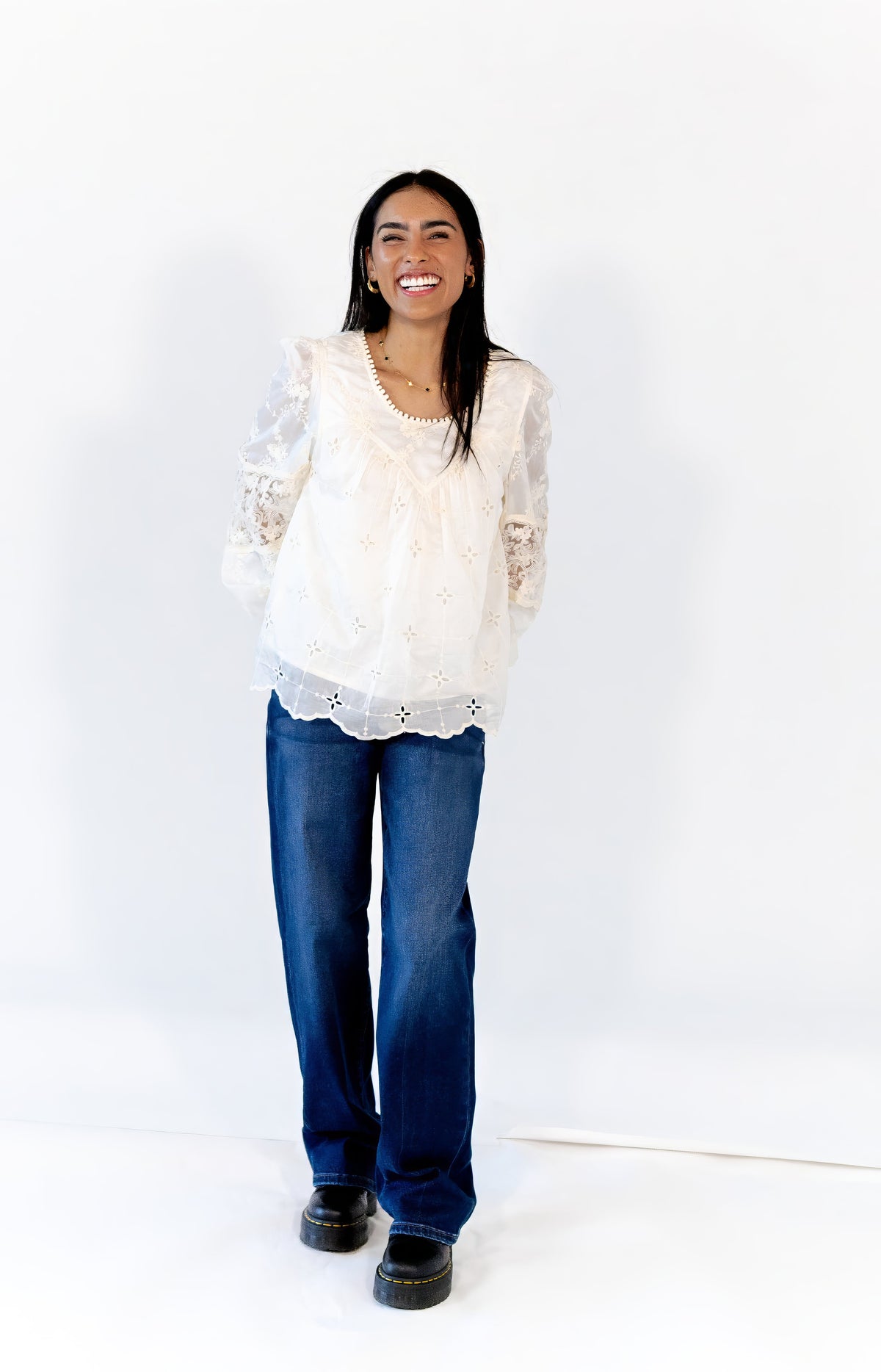 Laia Eyelet Lace Blouse