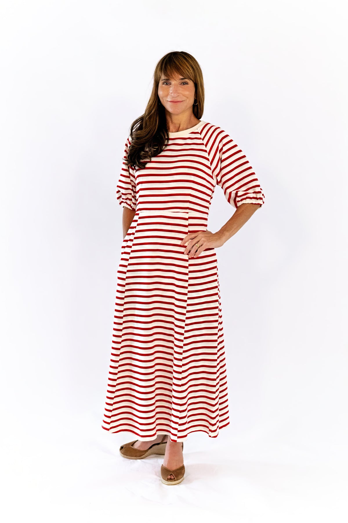 Marissa Striped Midi Dress