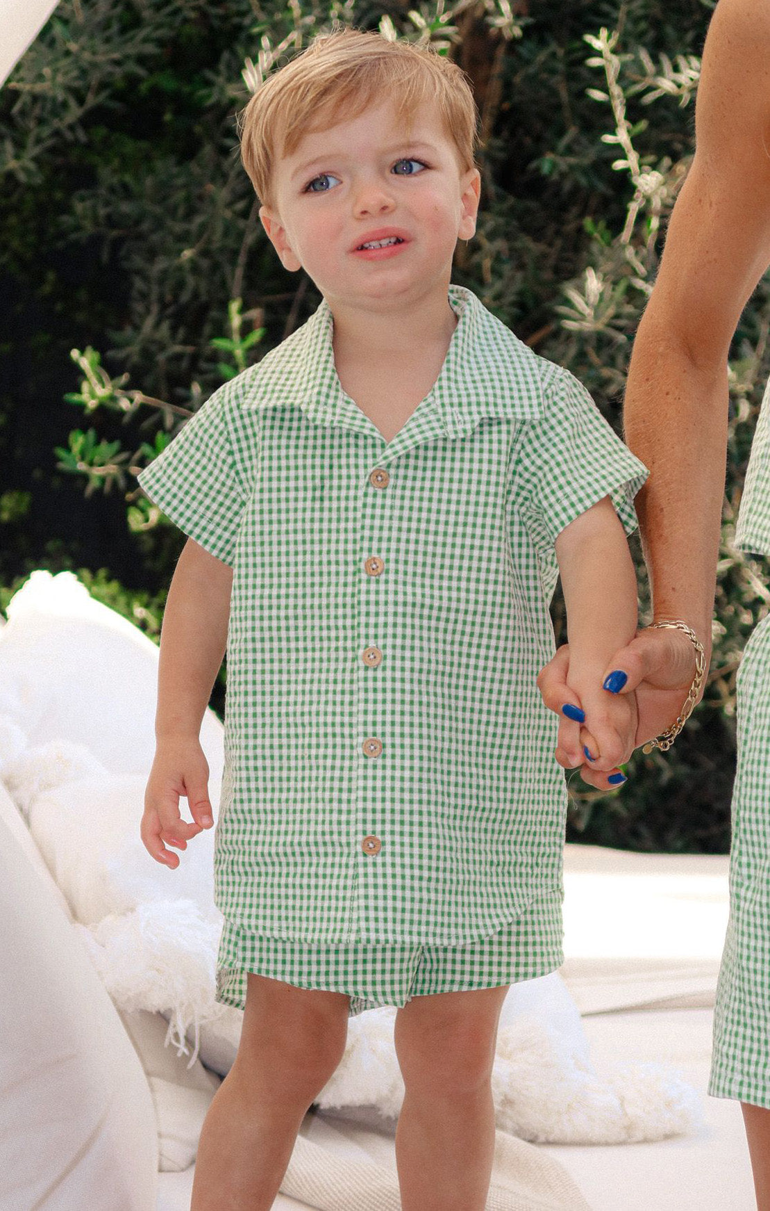Little Maren Shorts ~ Field Green Gingham