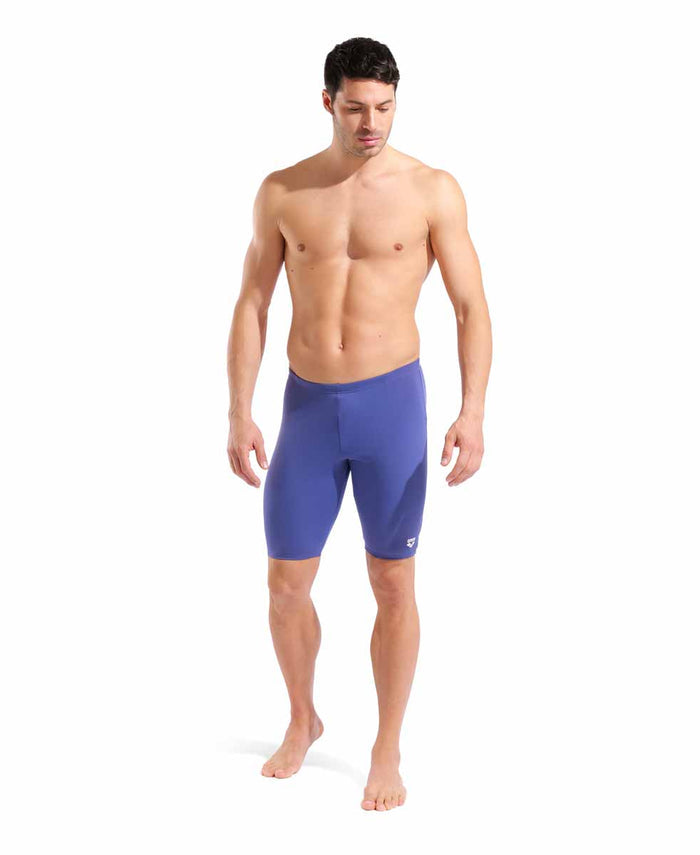 Arena men's dynamic swim jammer in Future Dusk and Arctic Lime, featuring a sleek, fitted design for competitive swimming.