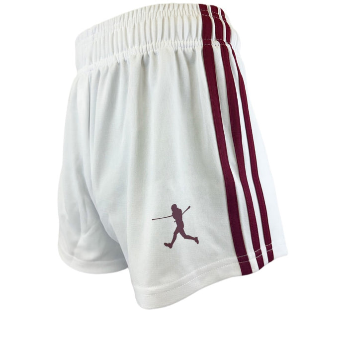 GAA Shorts | Maroon & White | Lar Corbett Sports