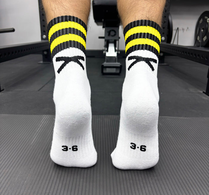 GAA Sports Socks | X Pro Midi Socks | Black & Amber | Lar Corbett Sports