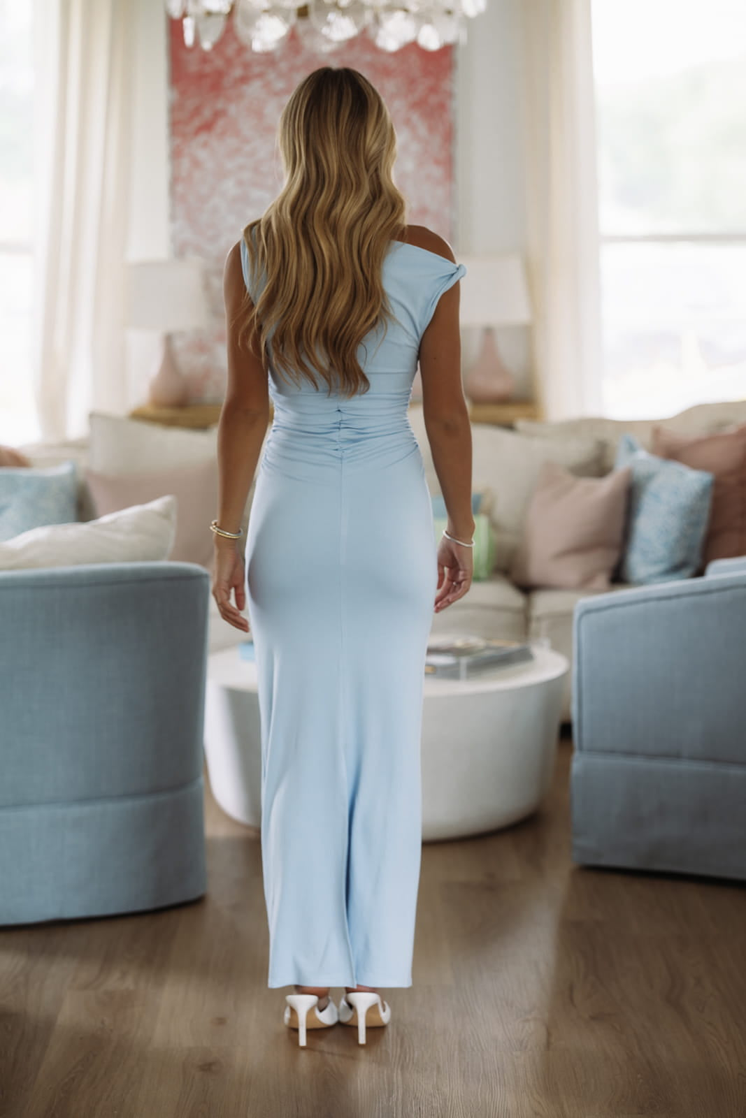 Azure Drift Maxi Dress - Light Blue