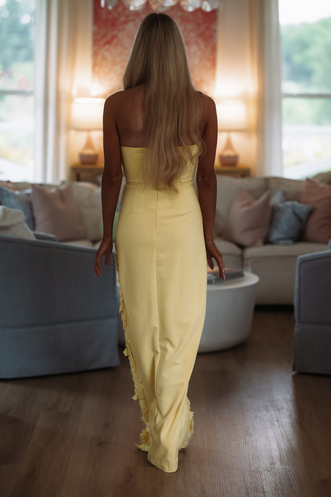 Lovers in Bloom Maxi Dress - Yellow