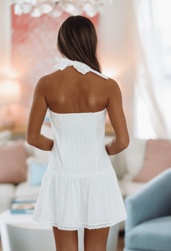 Figured You Out Mini Dress - White