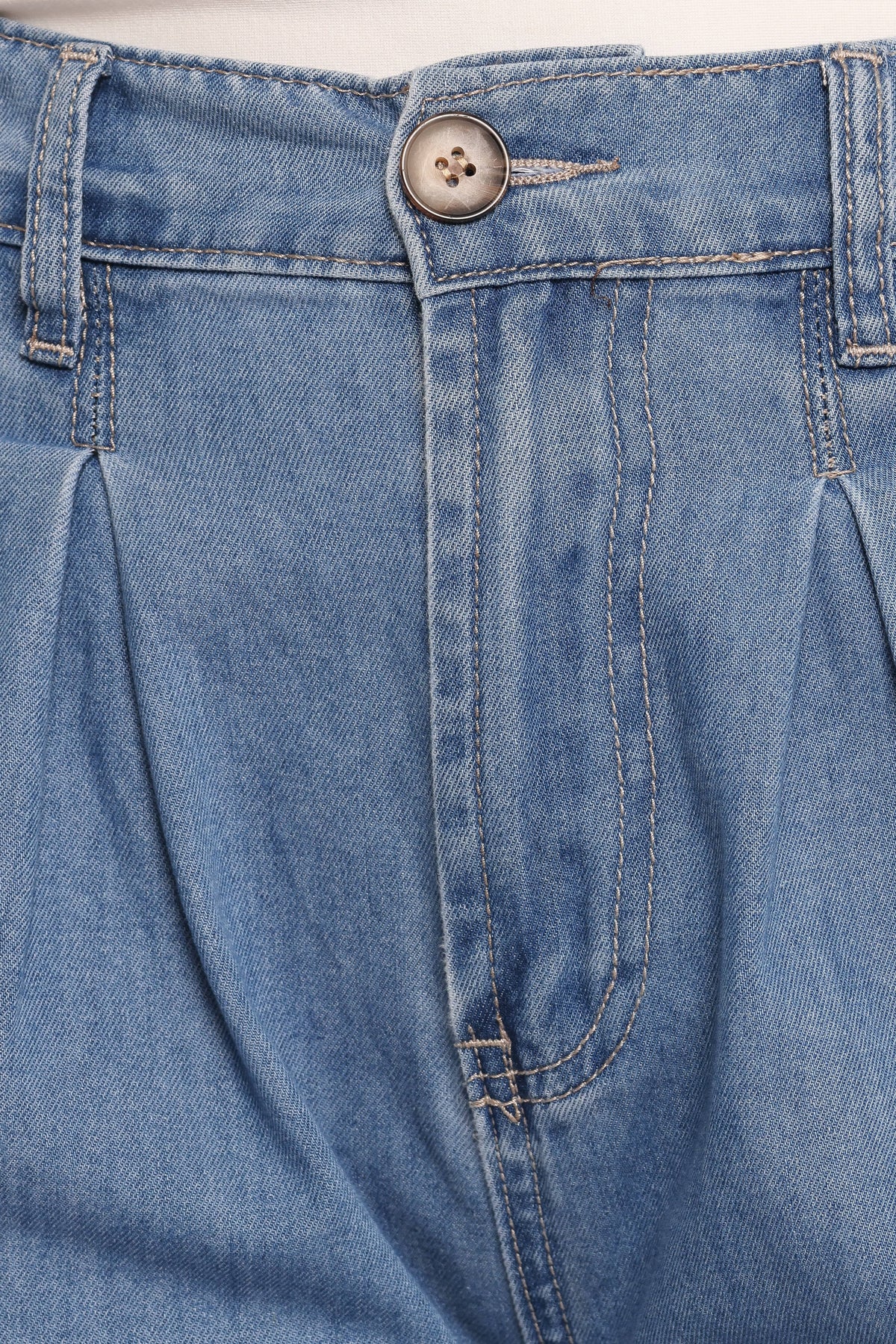 Rosalee Chambray Wide Leg Pant - Medium Denim