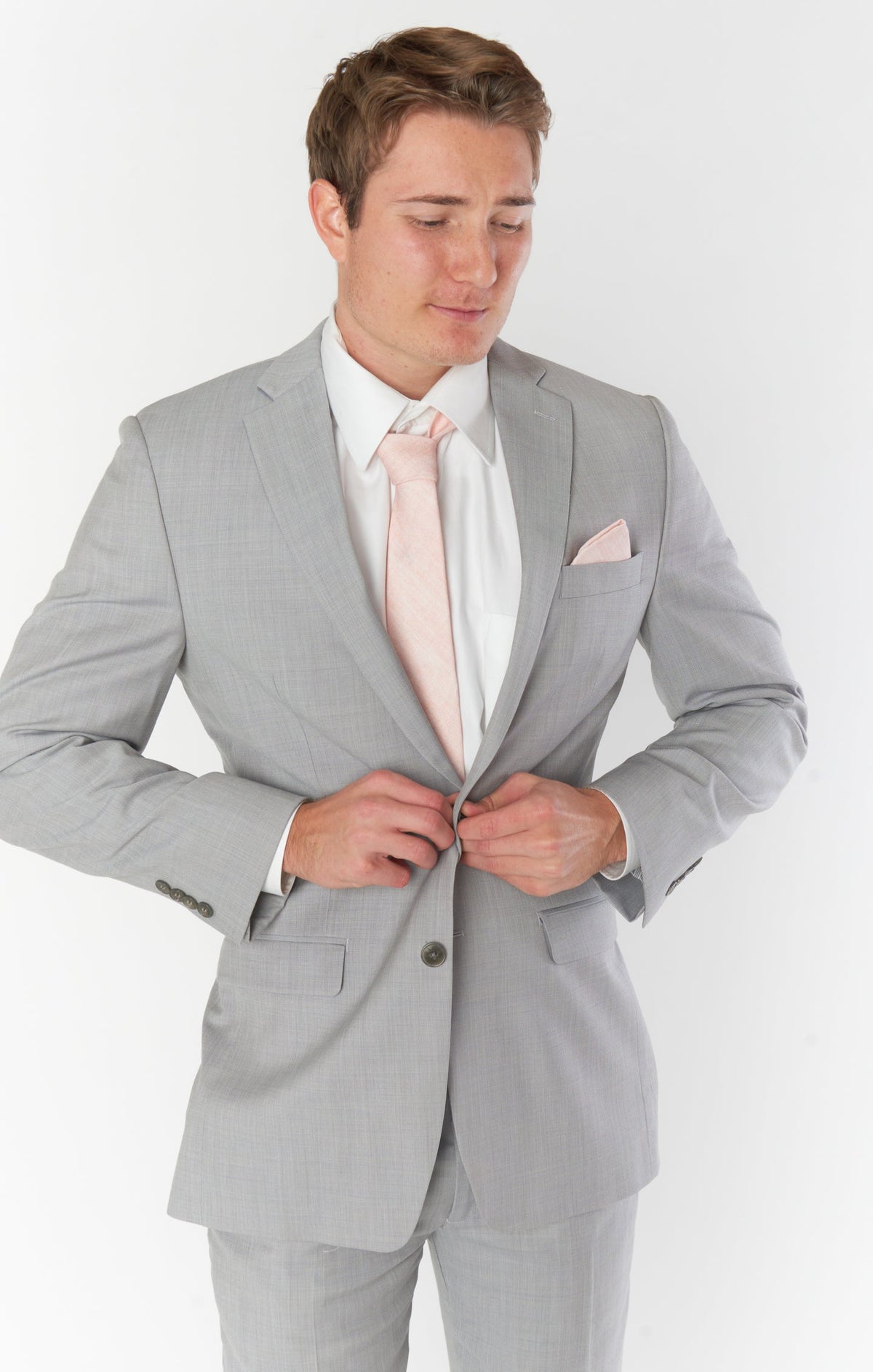 Nico Neck Tie ~ Dusty Blush Linen