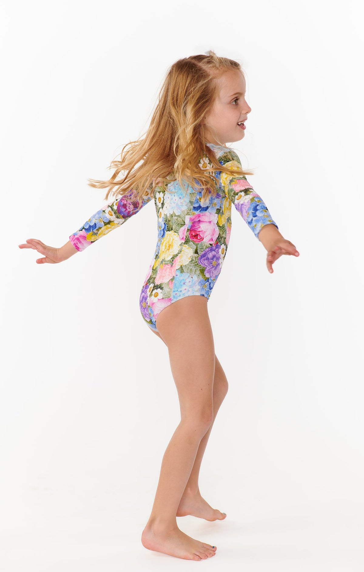 Little Surfside One Piece ~ Flower Shop Rib Scrunch