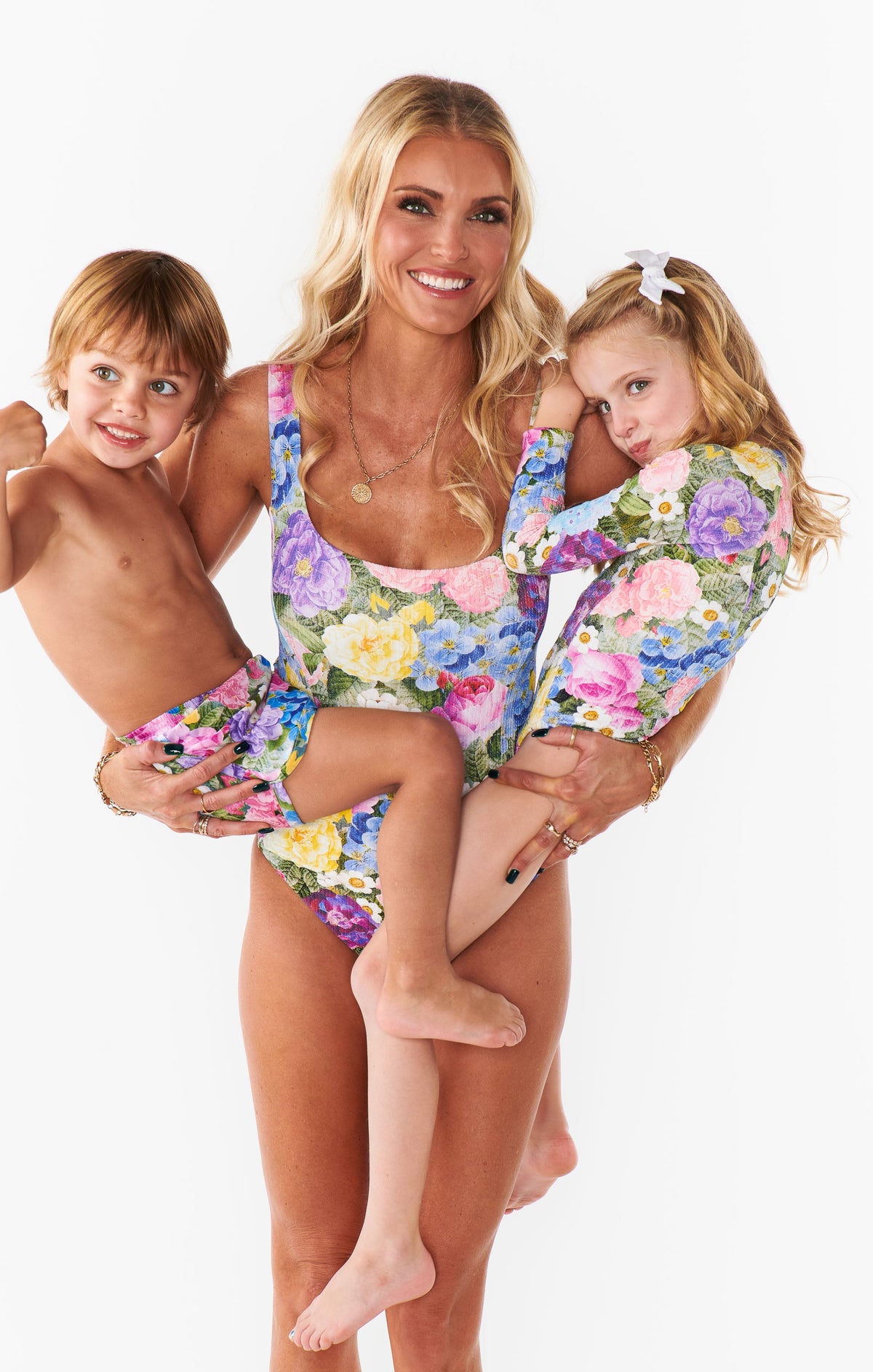 Miramar Beach One Piece ~ Flower Shop Rib Scrunch
