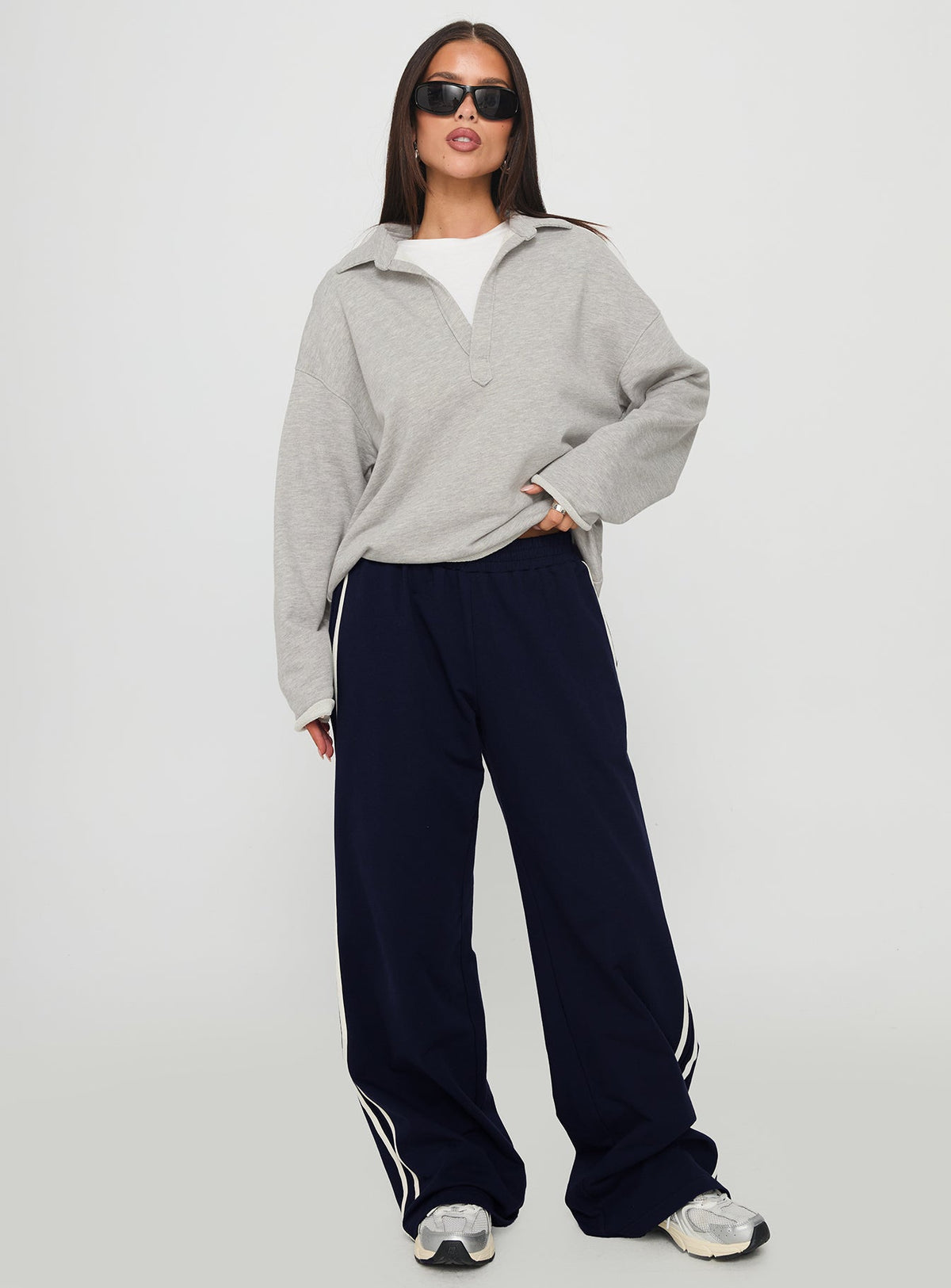 Another Level Collared Jumper Grey