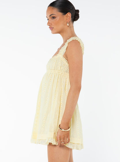 Carlita Mini Dress Yellow Tall