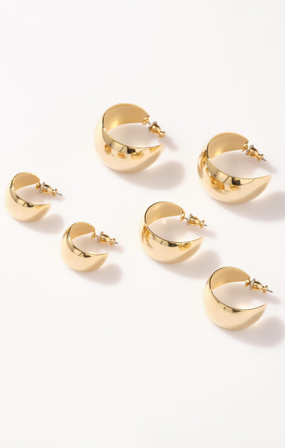 Faithy Jewels Large Lucy Hoop Earrings ~ Gold
