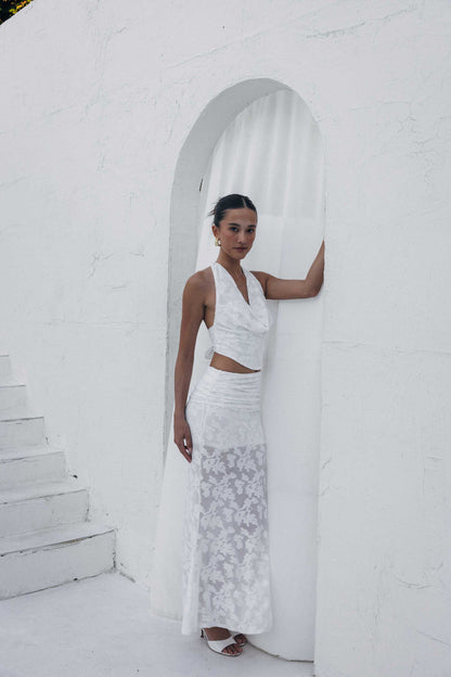 Manon Halter Cowl Crop Top