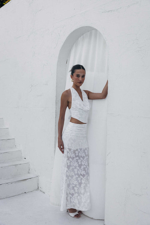 Manon Halter Cowl Crop Top