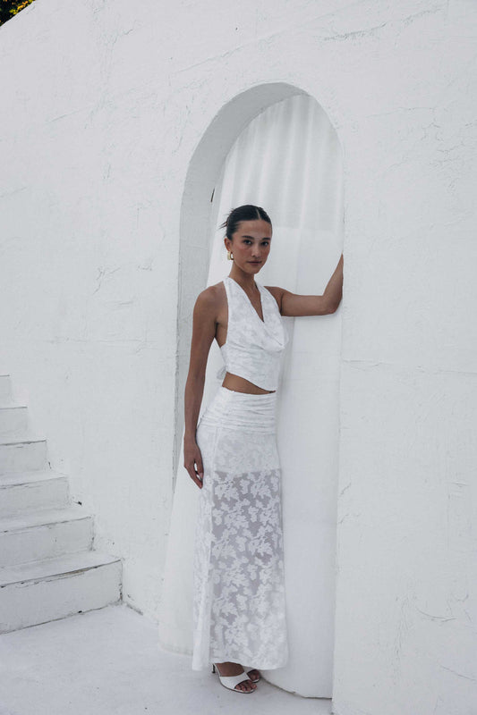 Manon Halter Cowl Crop Top