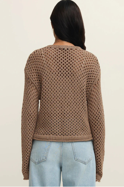 Cala Shimmer Crochet Sweater