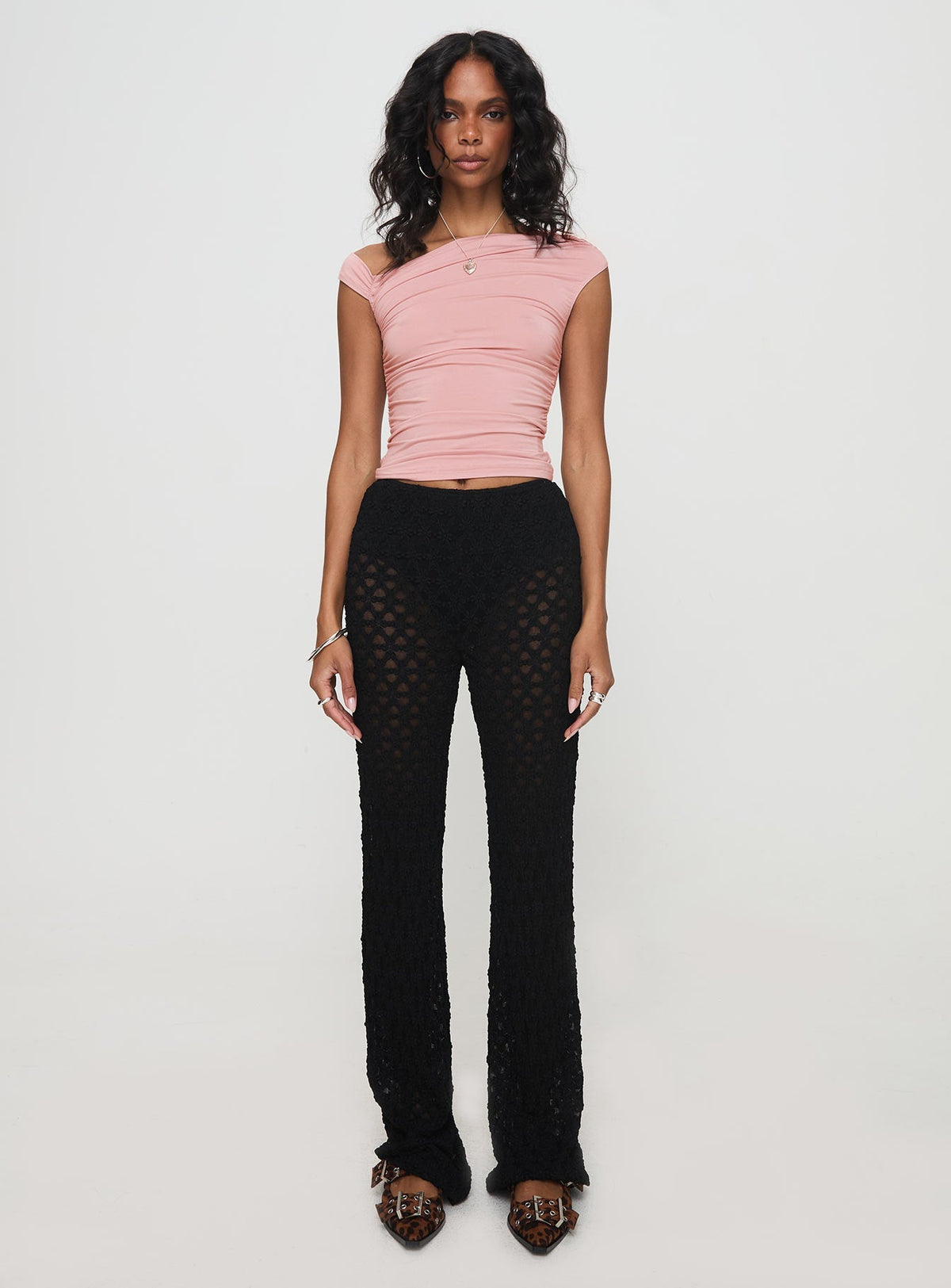 Call It What You Want Mesh Pants Black