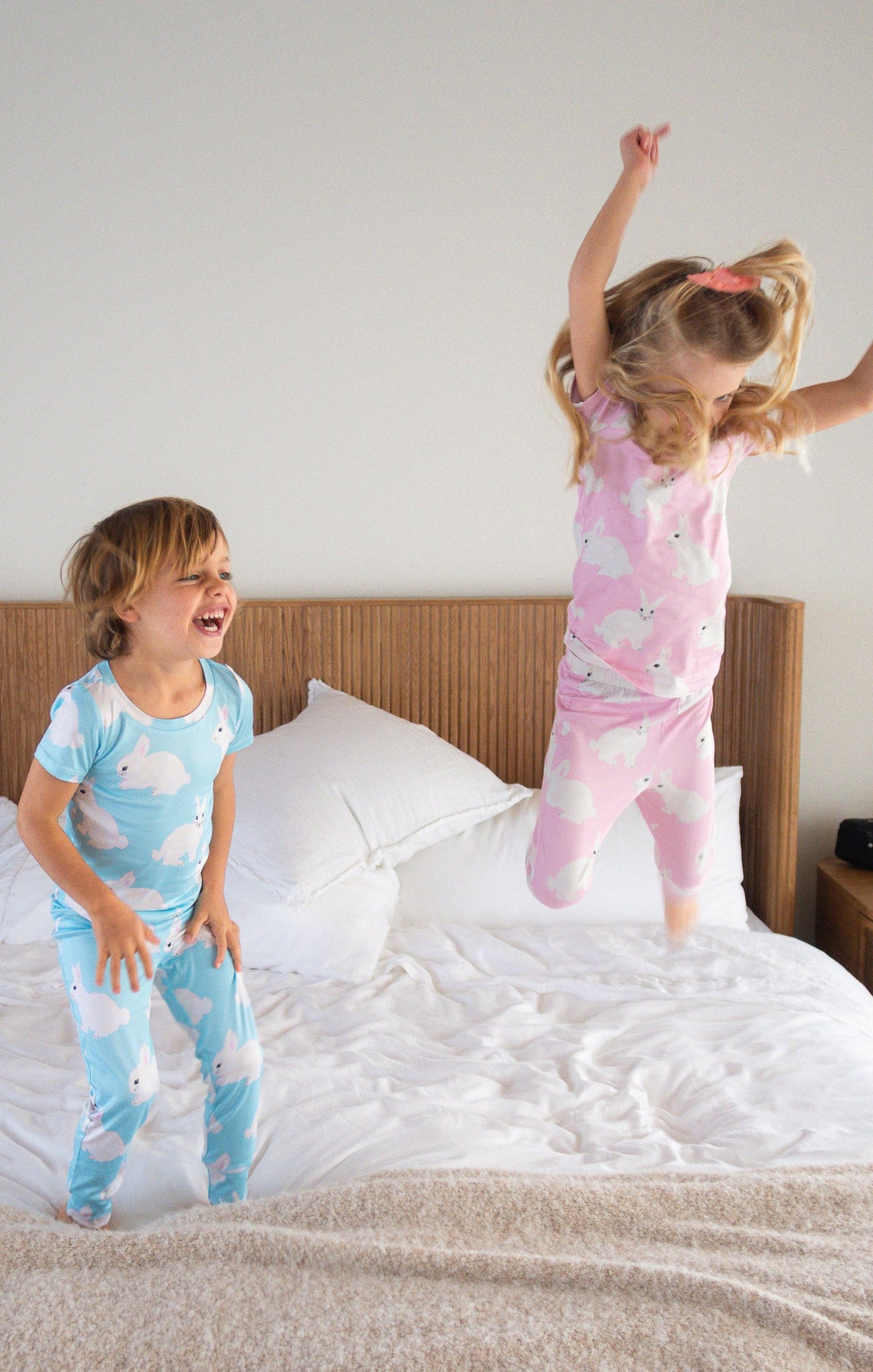 Mini Paige Sleep Set ~ Blue Bunnies Jersey