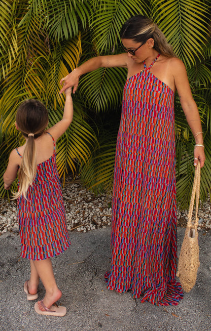 Claudia Maxi Dress ~ Cabo Crush Geo