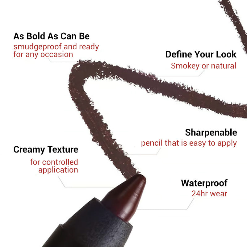 💜LAST DAY - BUY 1 GET 1 FREE-24HR Waterproof Eyeliner Duo Sharpenable Eye Pencil