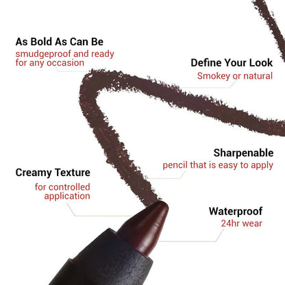 💜LAST DAY - BUY 1 GET 1 FREE-24HR Waterproof Eyeliner Duo Sharpenable Eye Pencil