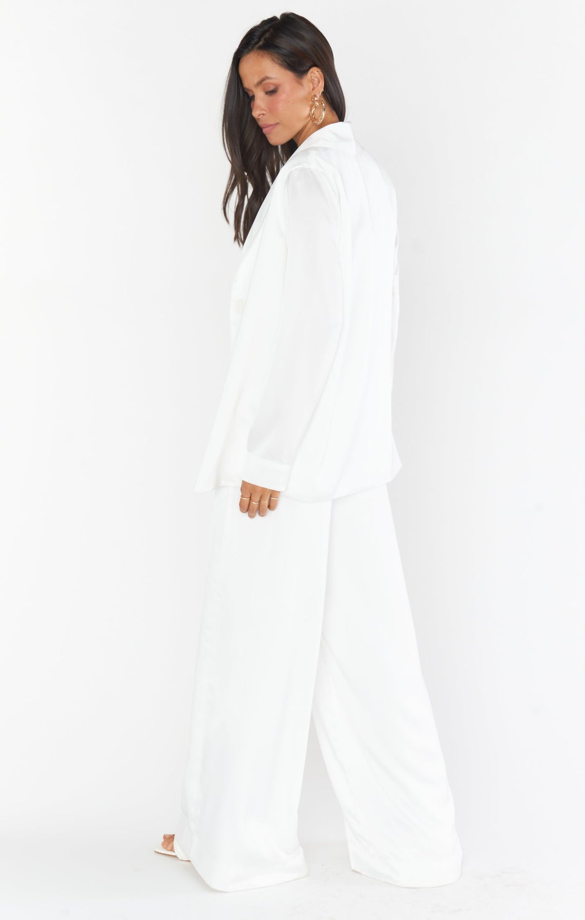 Felix Blazer ~ Ivory Luxe Satin