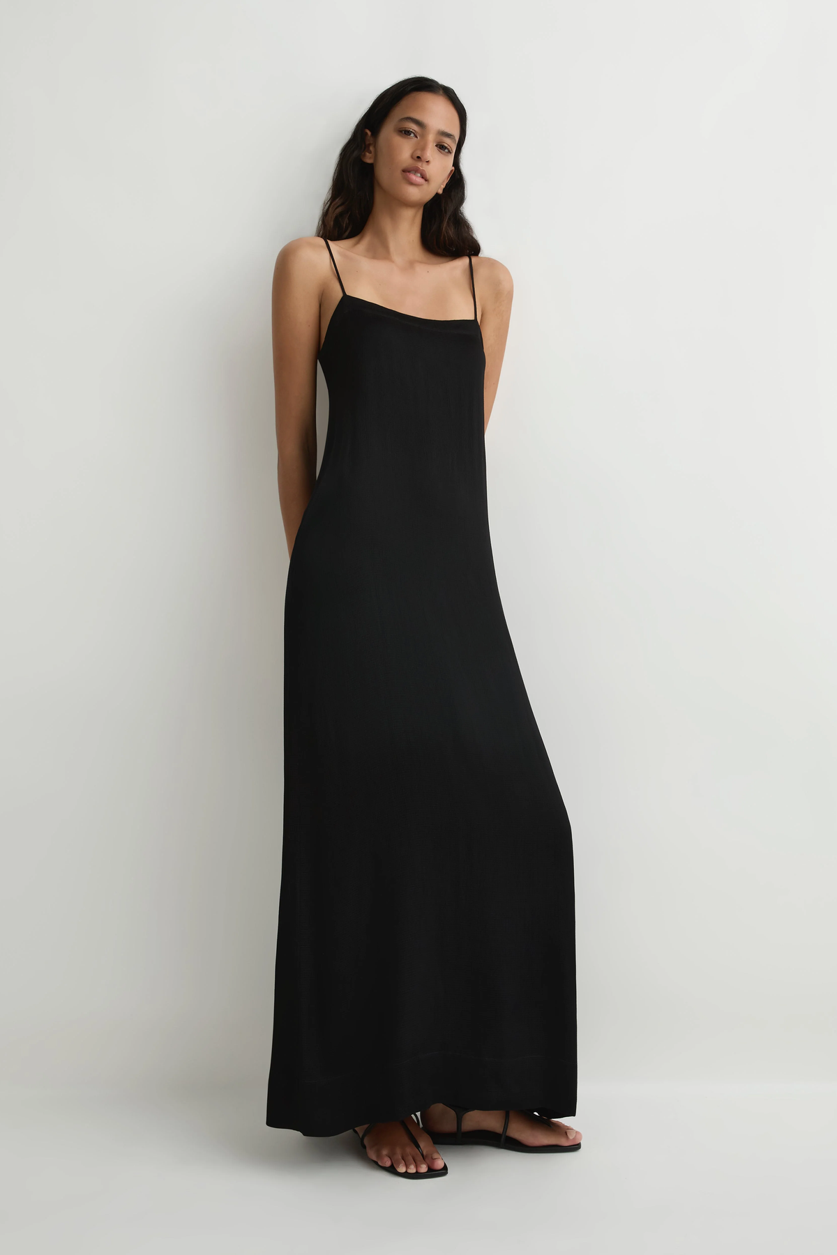 BONDI BORN Ardea Slip Dress - Black