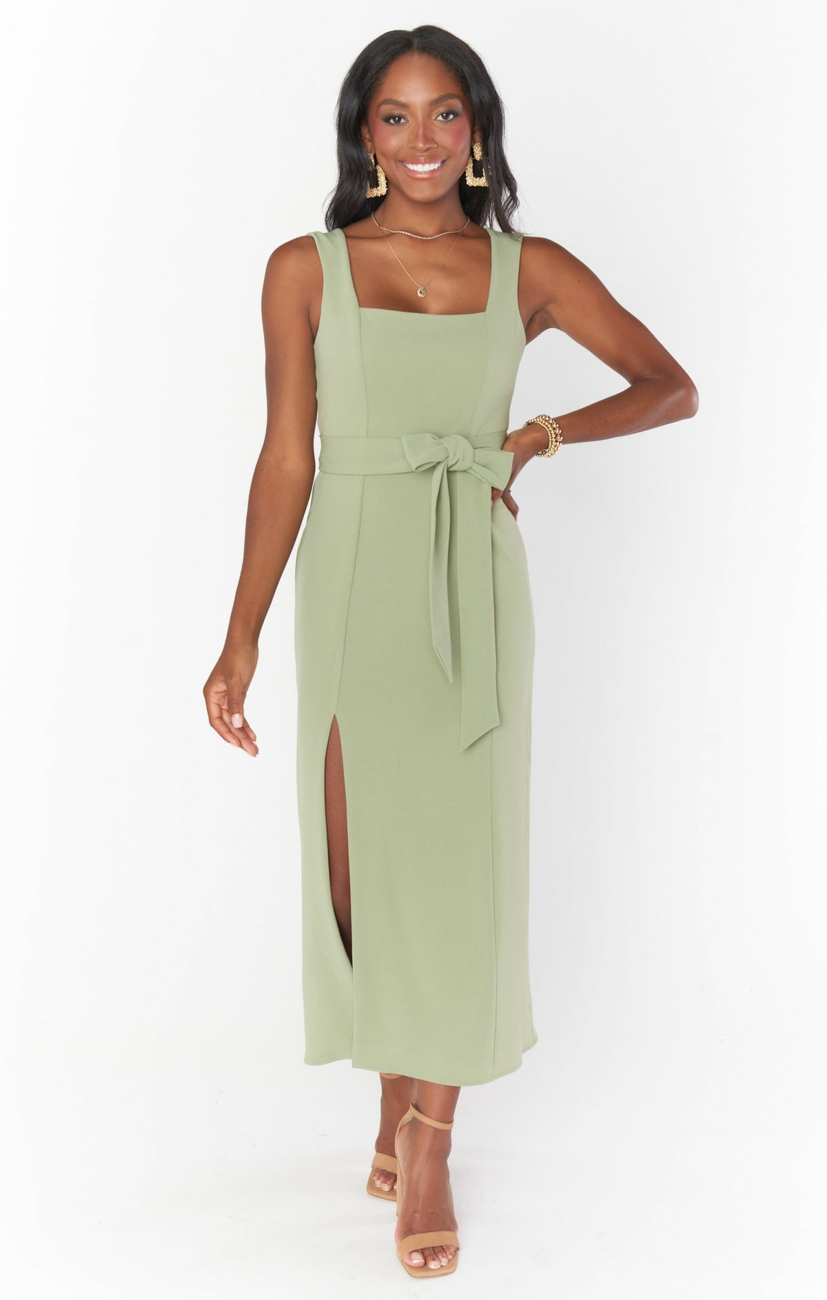 Bridesmaid Sash ~ Moss Green Stretch