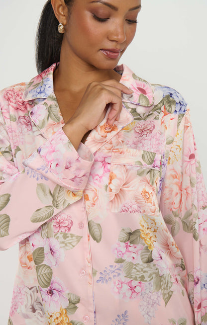 Classic PJ Set ~ Powder Pink Blooms