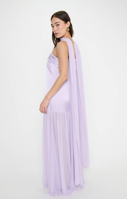 Dalia Maxi Dress ~ Lavender Luxe Satin