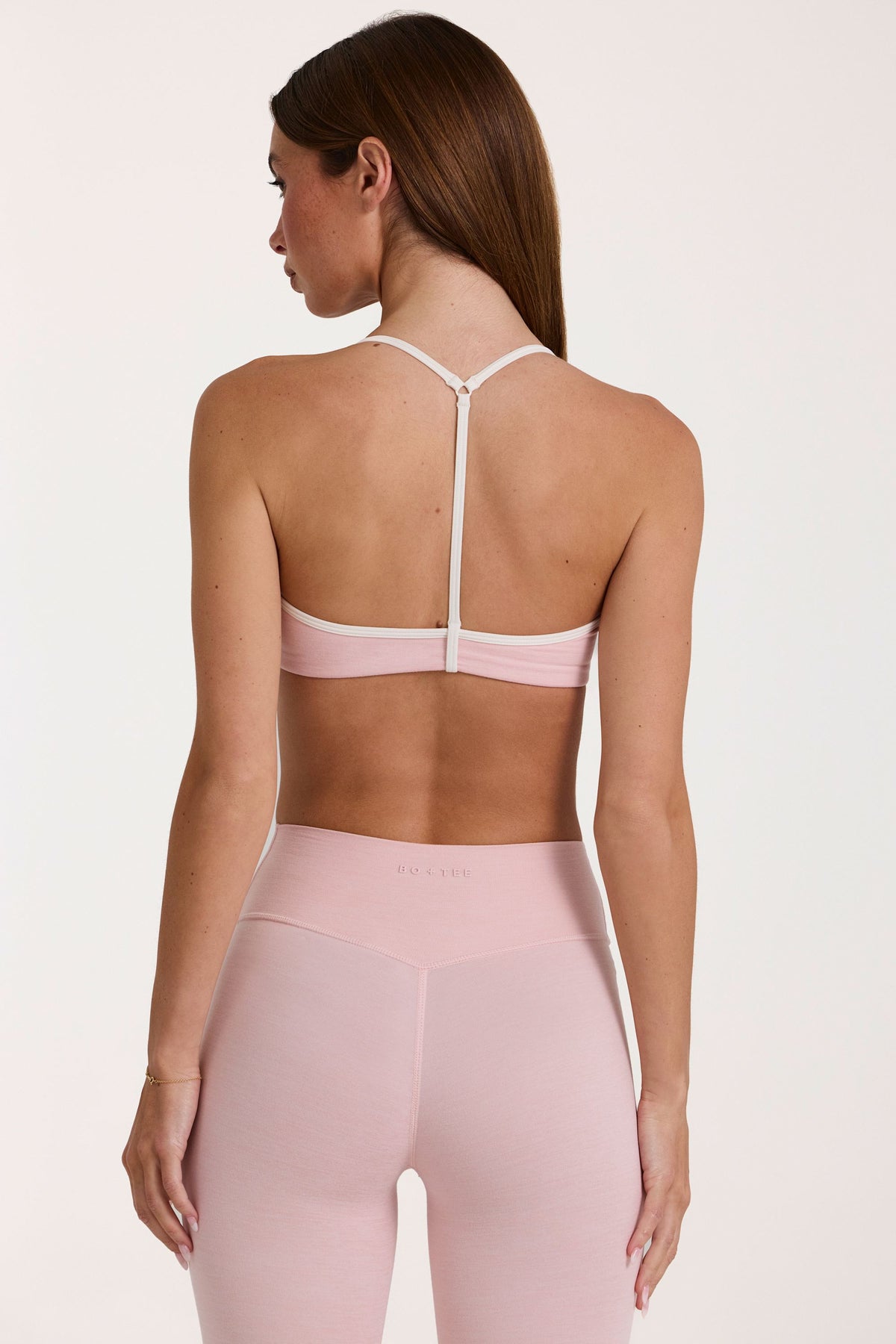 Soft Active Sports Bra in Blush Marl