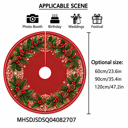 🎄 Christmas Tree Skirt – Festive Holiday Tree Base Cover in 3 Sizes