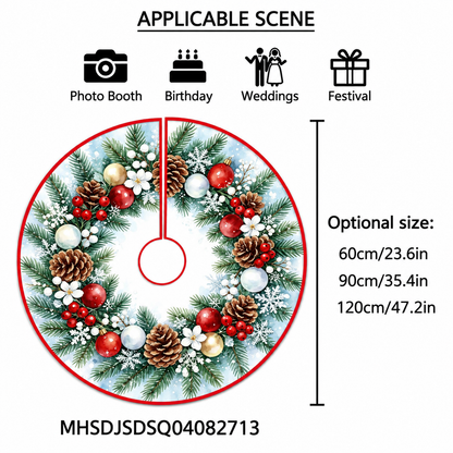 🎄 Christmas Tree Skirt – Festive Holiday Tree Base Cover in 3 Sizes