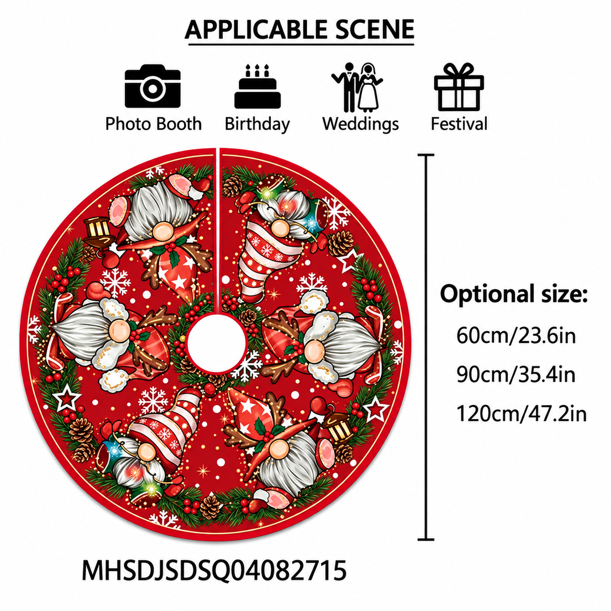 🎄 Christmas Tree Skirt – Festive Holiday Tree Base Cover in 3 Sizes