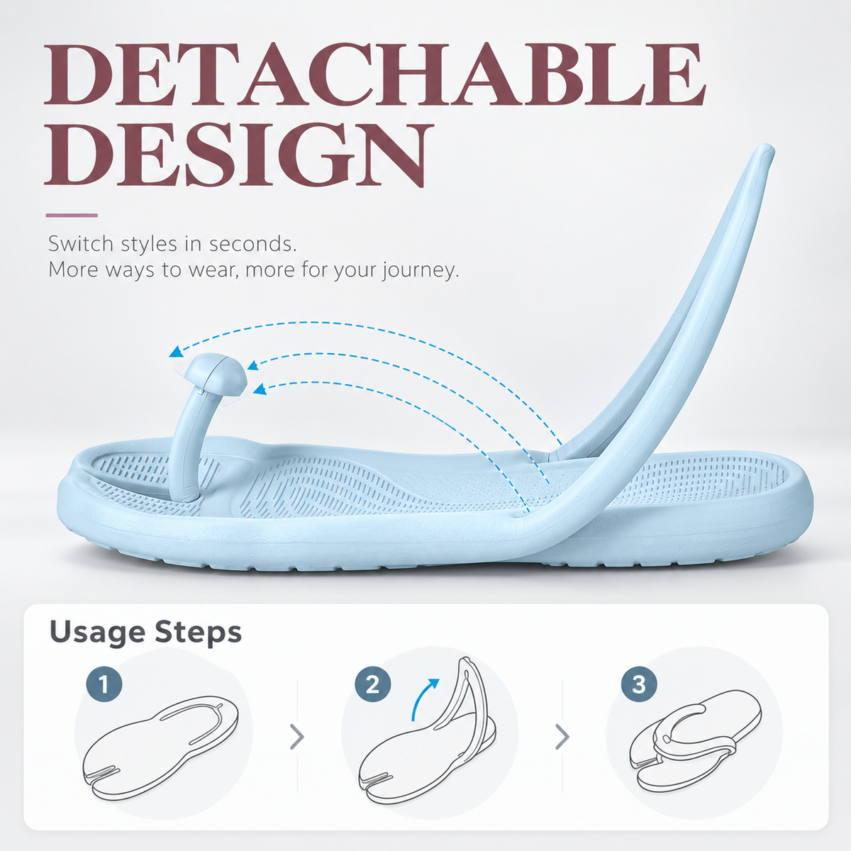 ✨ Foldable Travel Sandals – Lightweight EVA Non-Slip Slippers