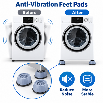 🔇 4PCS Anti-Vibration Washing Machine Feet Pads – Non-Slip Shock Absorbing Appliance Support Pads