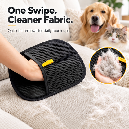 Reusable Pet Hair Removal Glove – Dual-Sided Fur Cleaning Mitt for Clothes, Sofas & Furniture