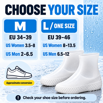 Packable Stretch-On Rain Shoe Covers – Reusable Waterproof Overshoes for Everyday Footwear