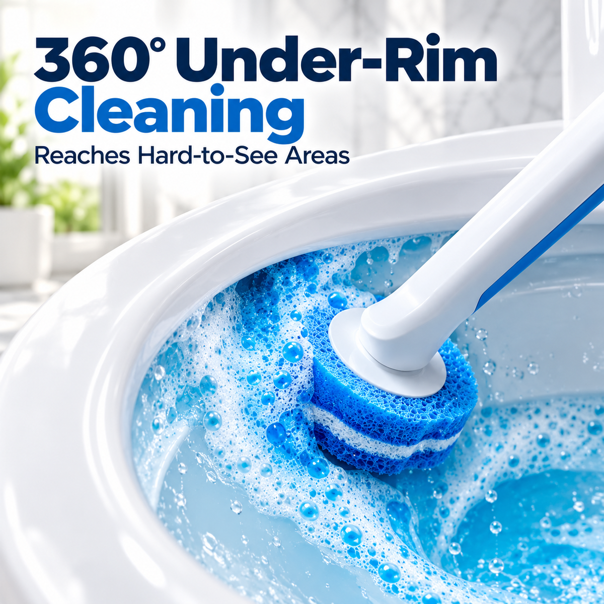 Disposable Toilet Brush Set with 36 Brush Heads – 3 Fresh Cleaning Scents, No-Touch Disposal & Storage Holder