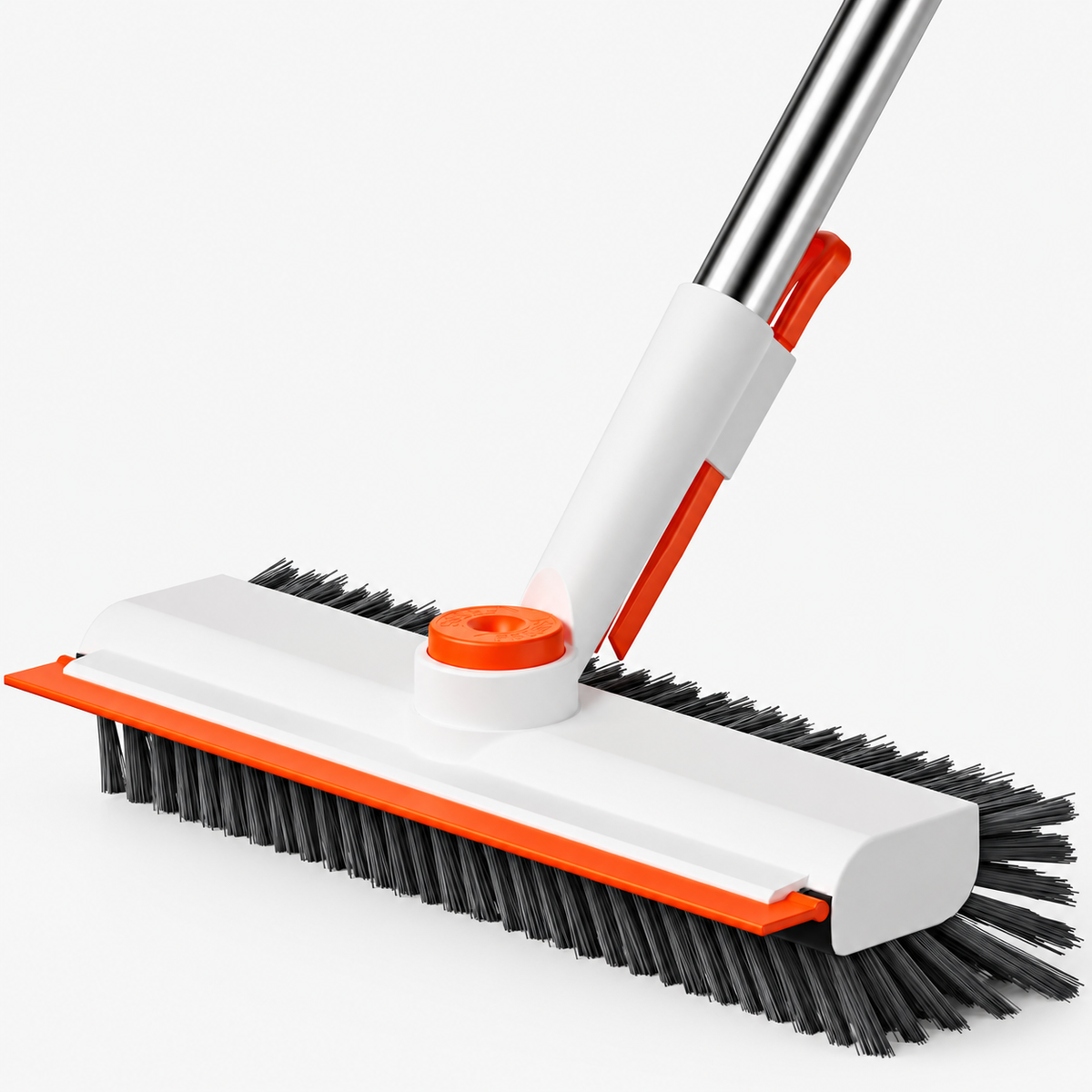 3-in-1 Rotating Floor Scrub Brush with Squeegee
