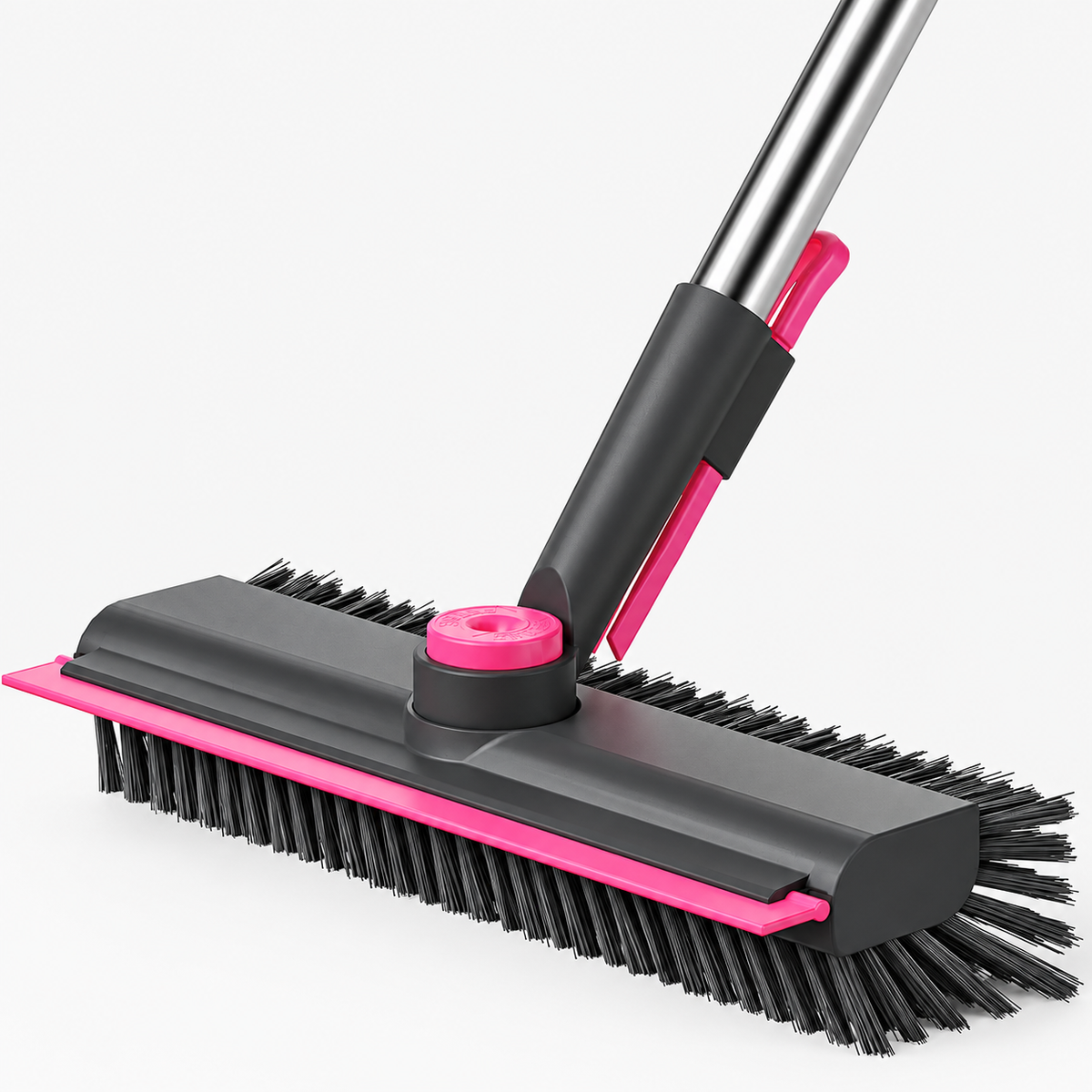 3-in-1 Rotating Floor Scrub Brush with Squeegee