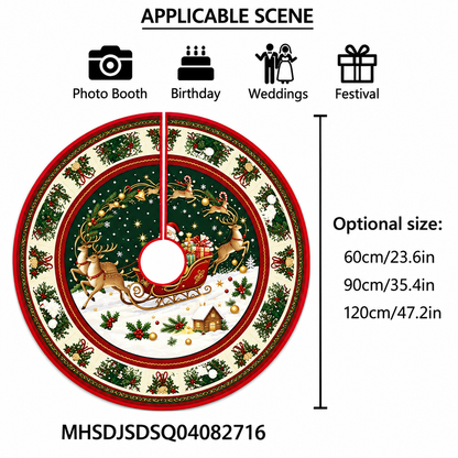 🎄 Christmas Tree Skirt – Festive Holiday Tree Base Cover in 3 Sizes