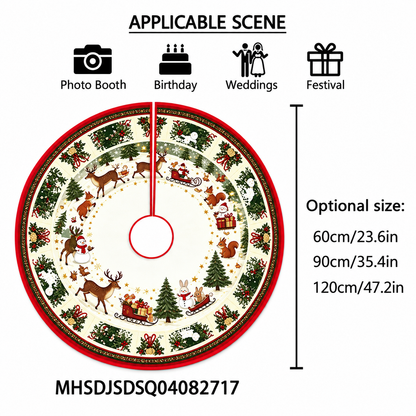 🎄 Christmas Tree Skirt – Festive Holiday Tree Base Cover in 3 Sizes
