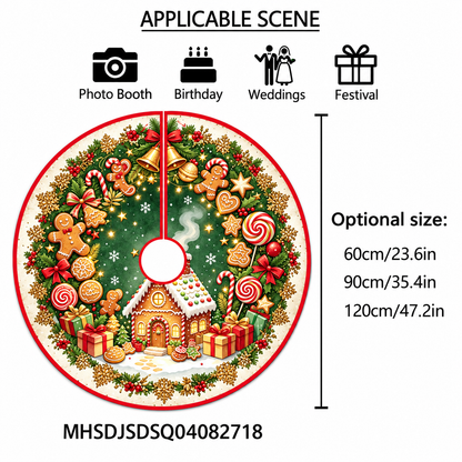 🎄 Christmas Tree Skirt – Festive Holiday Tree Base Cover in 3 Sizes