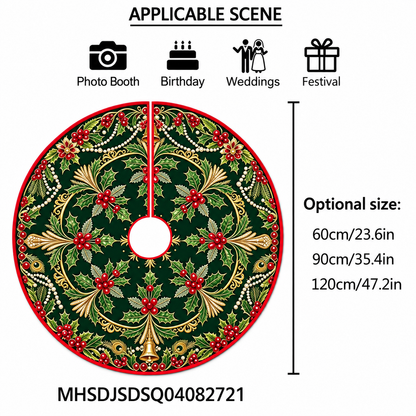 🎄 Christmas Tree Skirt – Festive Holiday Tree Base Cover in 3 Sizes