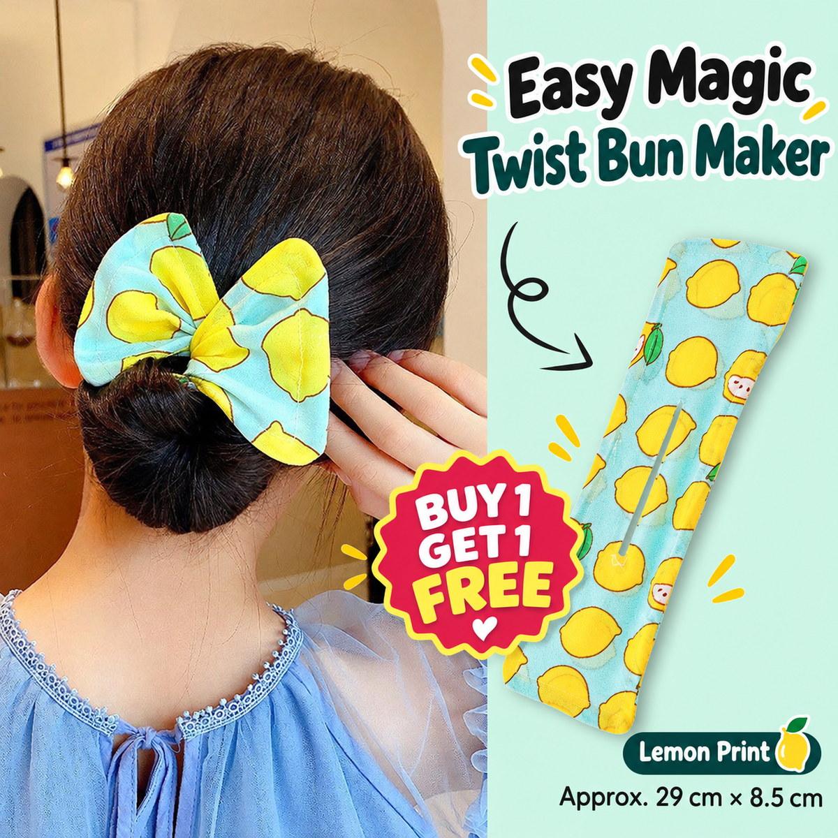 🎀 Easy Magic Twist Bun Maker – Quick 10-Second Elegant Hair Styling Tool