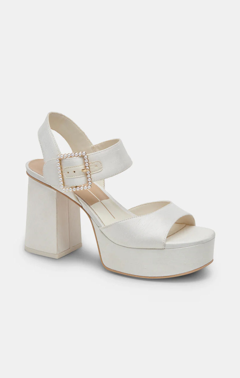 Dolce Vita Bobby Pearl Platform Heel ~ White Pearls