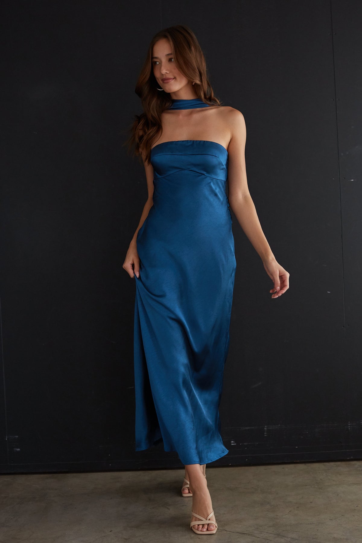 Erin Satin Maxi Dress